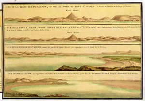 Widok na port w San Julian, Patagonia autorstwa French School